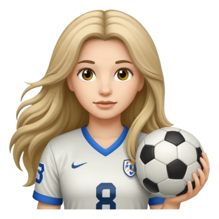 Long Haired Football Players, Female player sticker