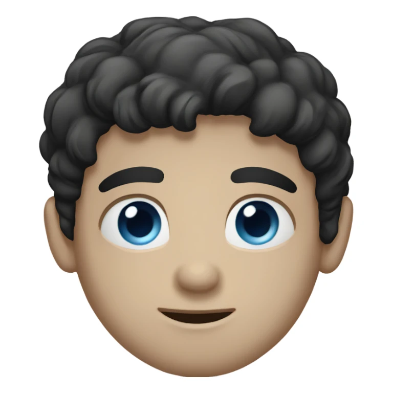 white male with blue eyes and black hair sticker