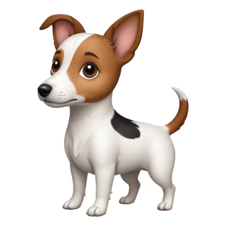 a white jack russell the size of a kelpie sticker
