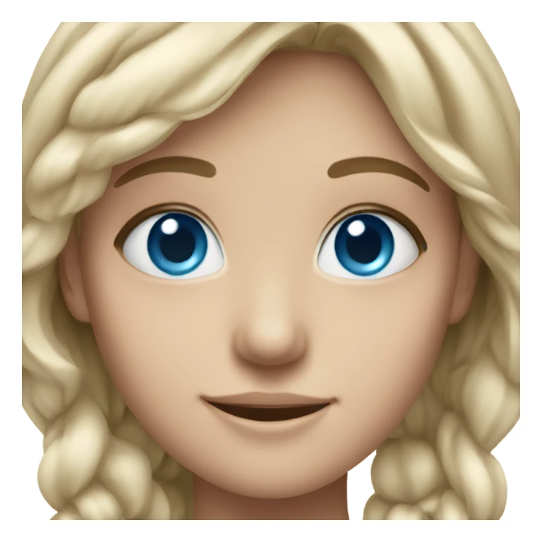 smiling girl with blue eyes sticker