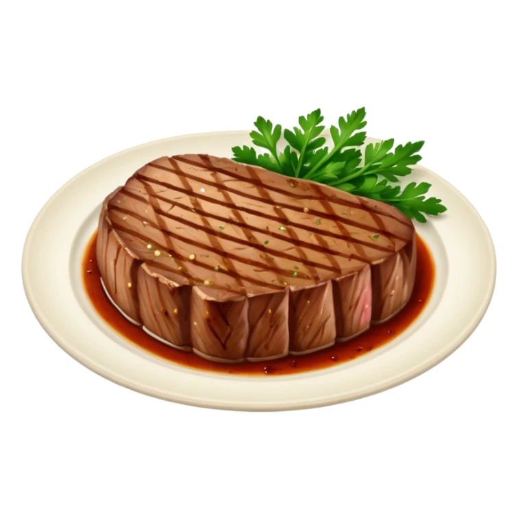 plate of steak sticker