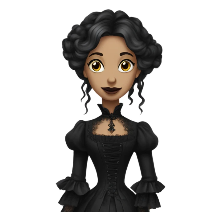 gothic victorian woman sticker