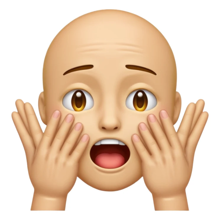 Emoji who is criing with hands on face gesturing criing sticker