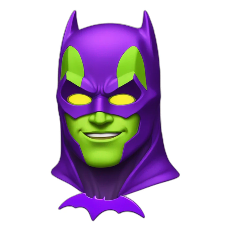 lemon-green-and-purple-neon-batman sticker