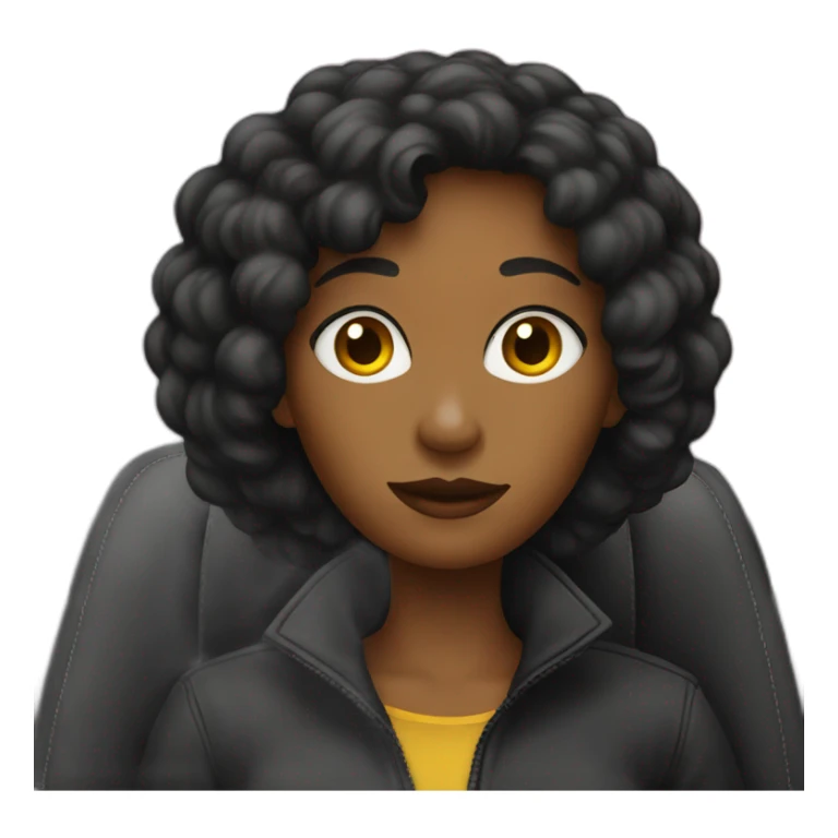 Femme noir dans voiture sticker