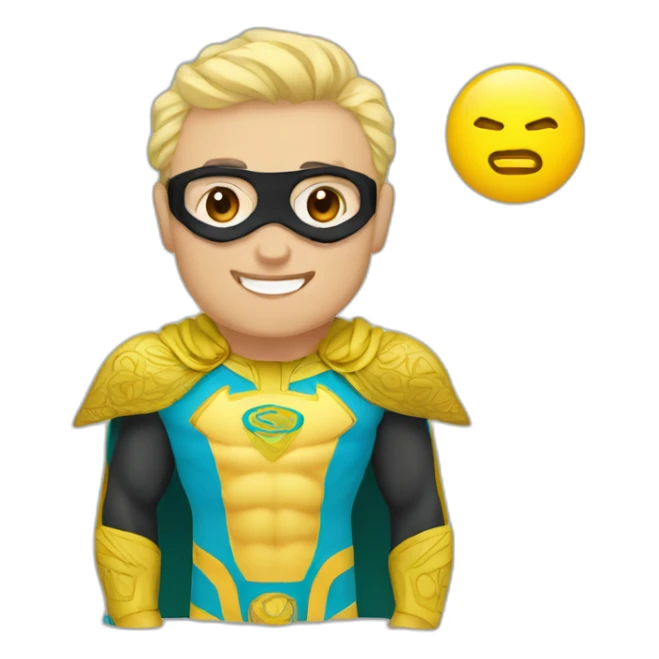 Superhero Kazakhman with ornament of Kazakhstan sticker