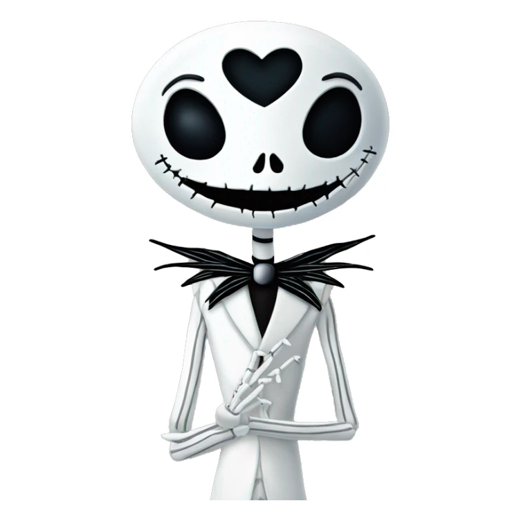 Jack skellington with sign said I love you Lisbeth  sticker