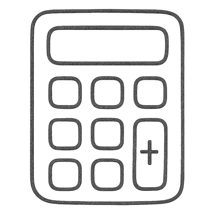 Japanese hand-drawn style pink theme soft and cute calculator icon for mobile home screen sticker