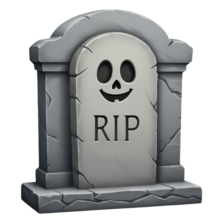 RIP tombstone sticker