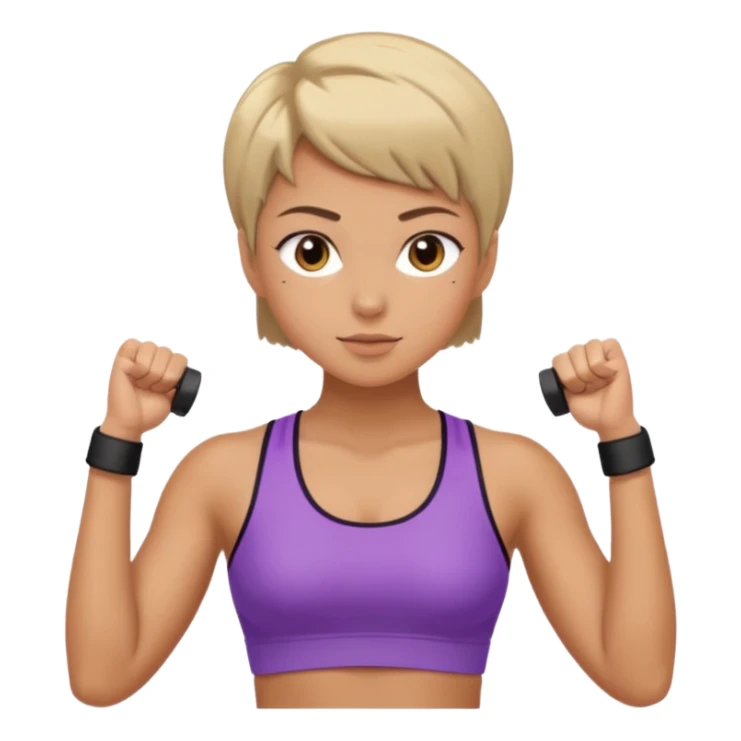 gym girl with short hair  sticker