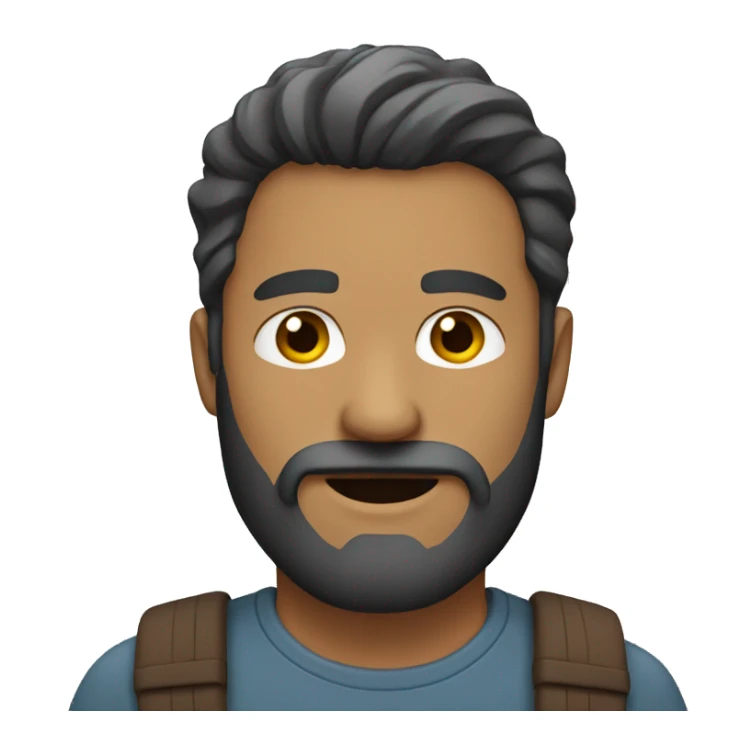 Man with beard sticker