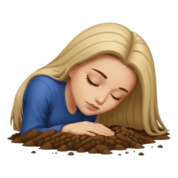 Woman Laying face down on the ground  sticker