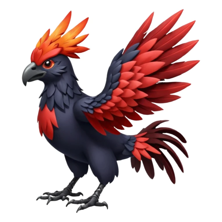 Braviary-Yveltal-Fakémon-hybrid-creature (full body)  sticker