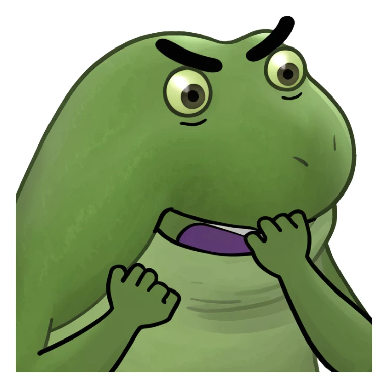 Eggplant with anxiety, pulling his hair out and bite his nails sticker