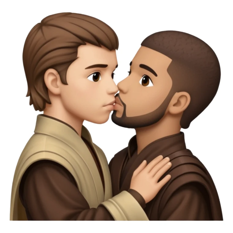 Anakin skywalker and drake kissing sticker
