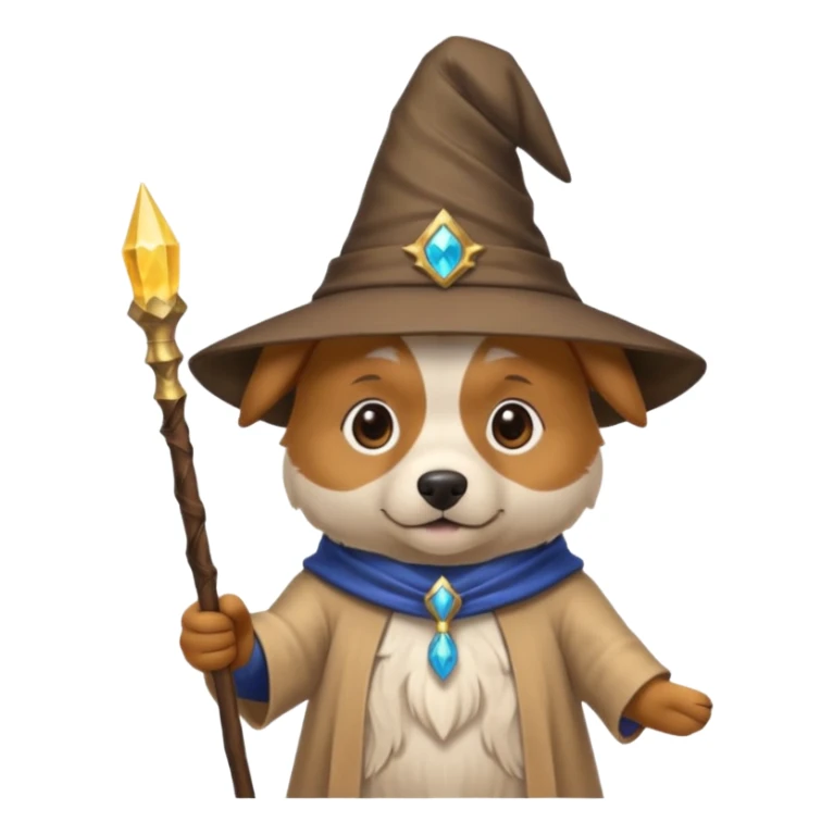 Dog wizard sticker