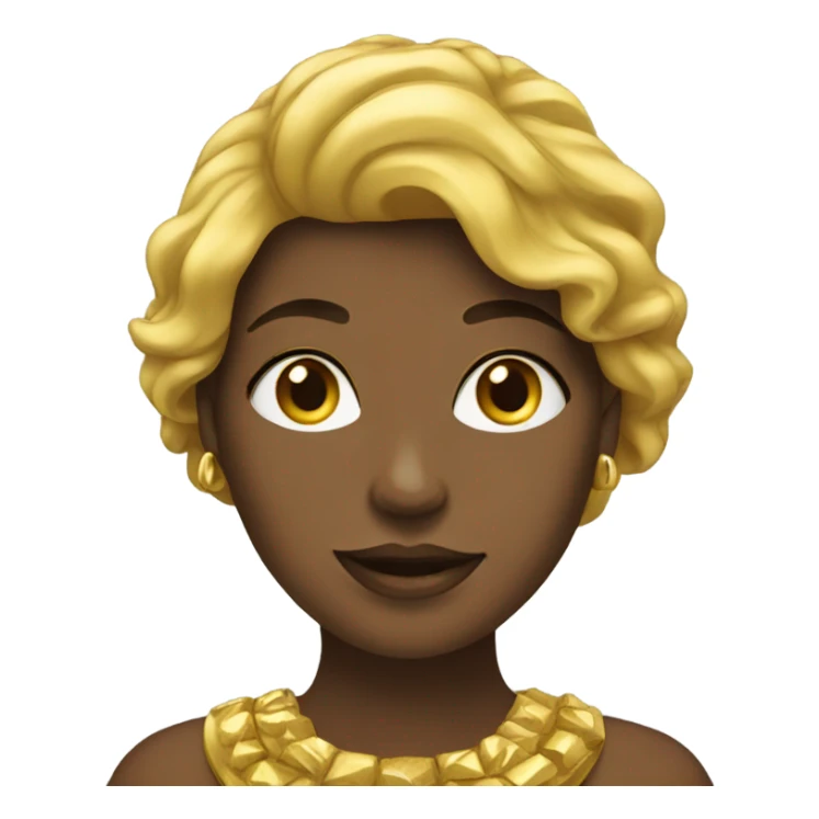 Woman with gold sticker