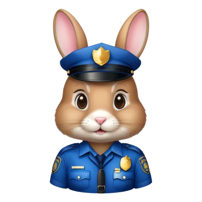Police officer bunny sticker