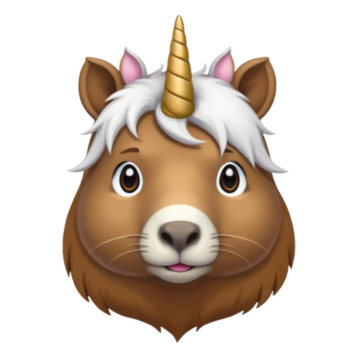 sad capybarq unicorn hybrid sticker