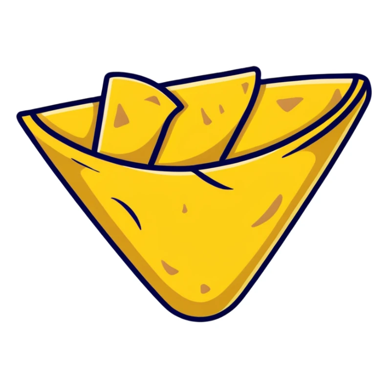 cartoonish tortilla chip sticker sticker