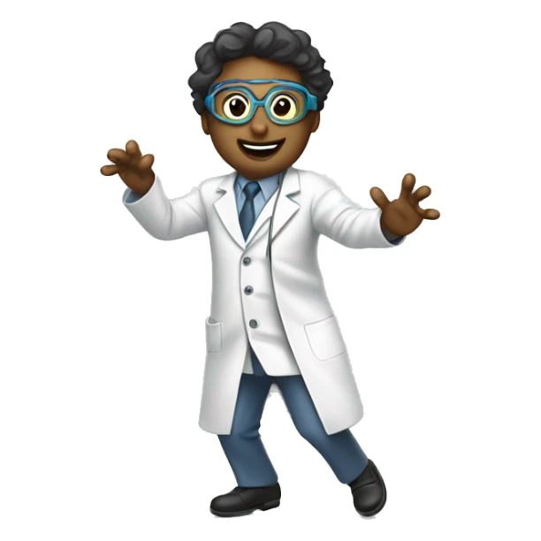 Dancing Scientist:
A cartoon scientist doing a little dance in a lab coat and goggles.

 sticker