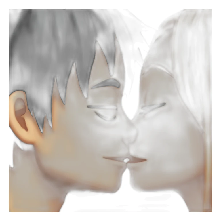 luffy and nami kissing from one piece sticker