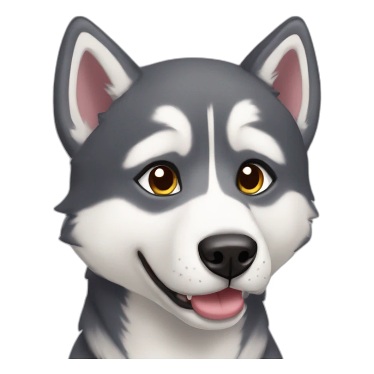 husky corazón sticker