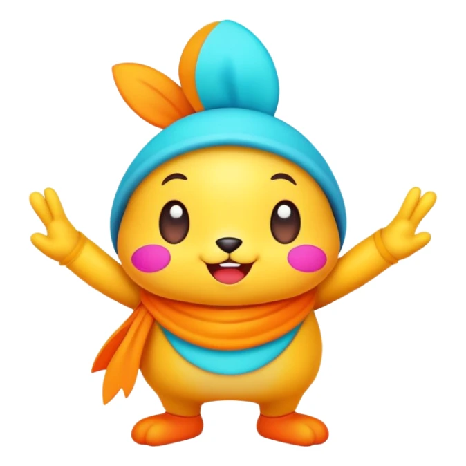 Sprunki character, cute cartoon character with bright colors sticker
