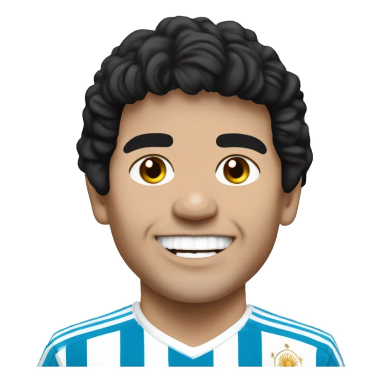 maradona argentina young smile sticker
