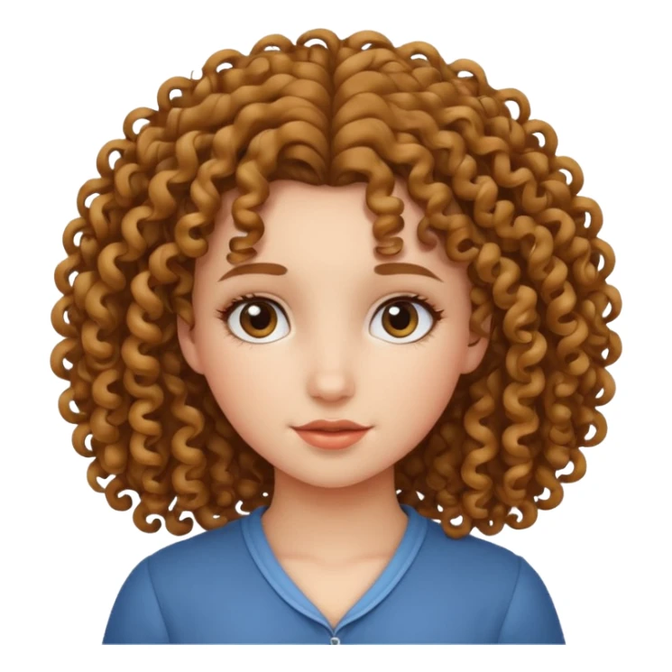 Curly girl sticker