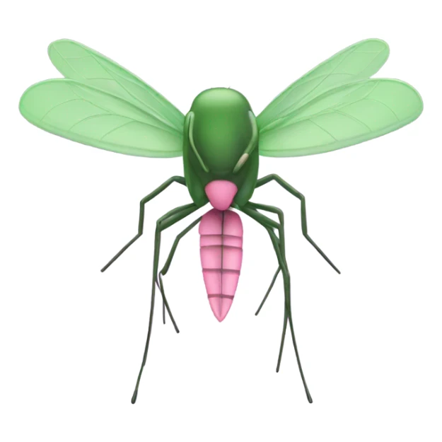 Pink and green mosquito  sticker