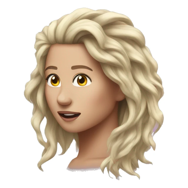 Lightning strikes a white woman's hair sticker