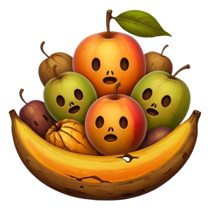 small pile of rotten fruits sticker