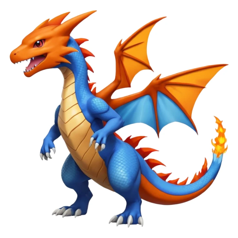 Garchomp-Veemon-Charizard-Digimon-Latias-Peppercat-Pokémon-Flamedramon-fusion-animal-hybrid-creature, Full body  sticker