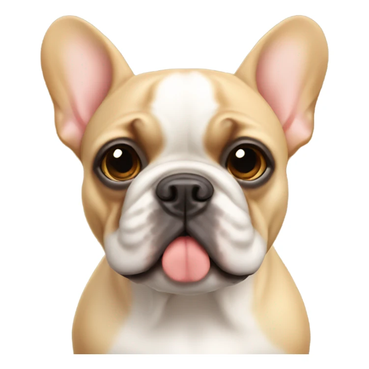 Tan French bulldog sticker