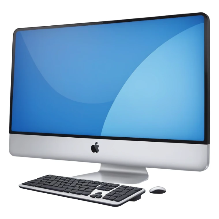 a side profile view of the back of a Black and blue and white PC screen, back facing forward  sticker