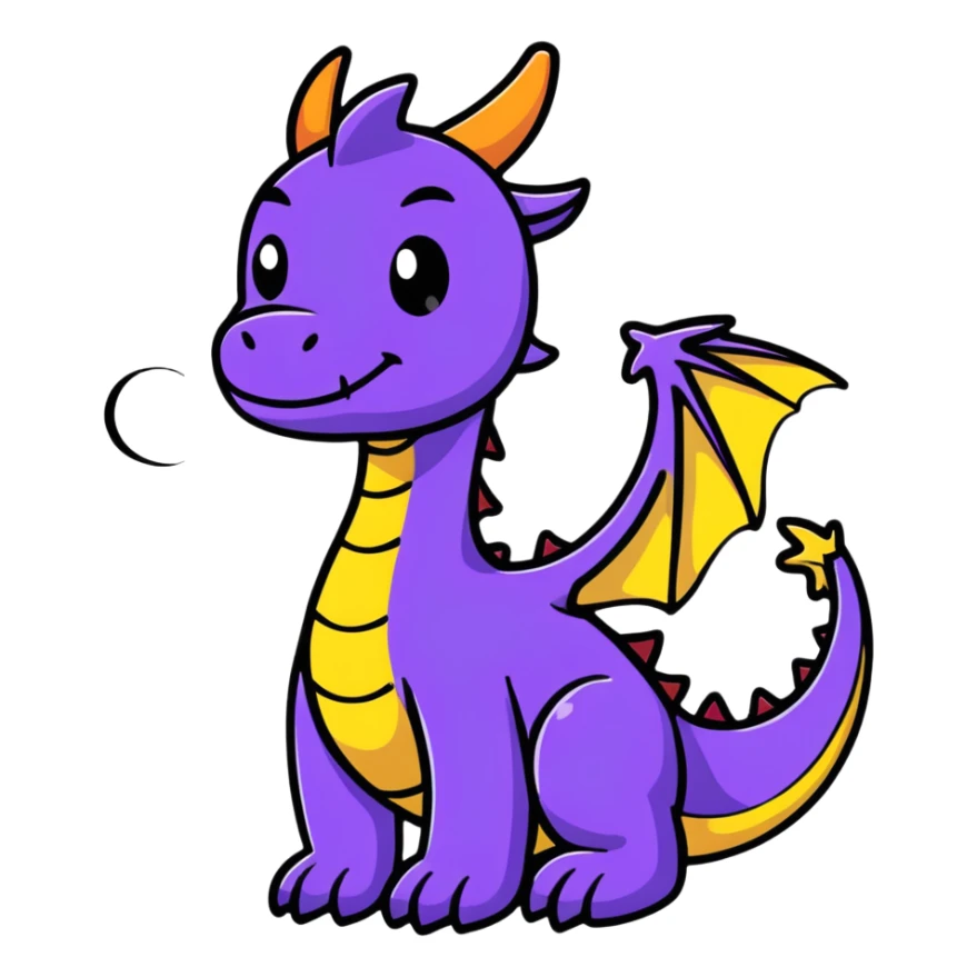 cartoon dragon sticker