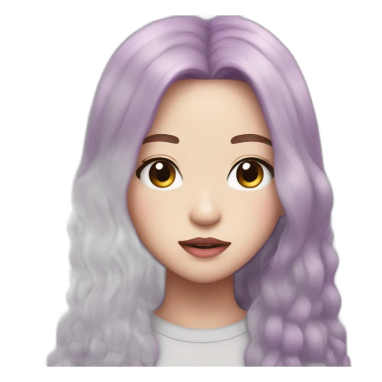 Blackpink members in soft purple hair  sticker