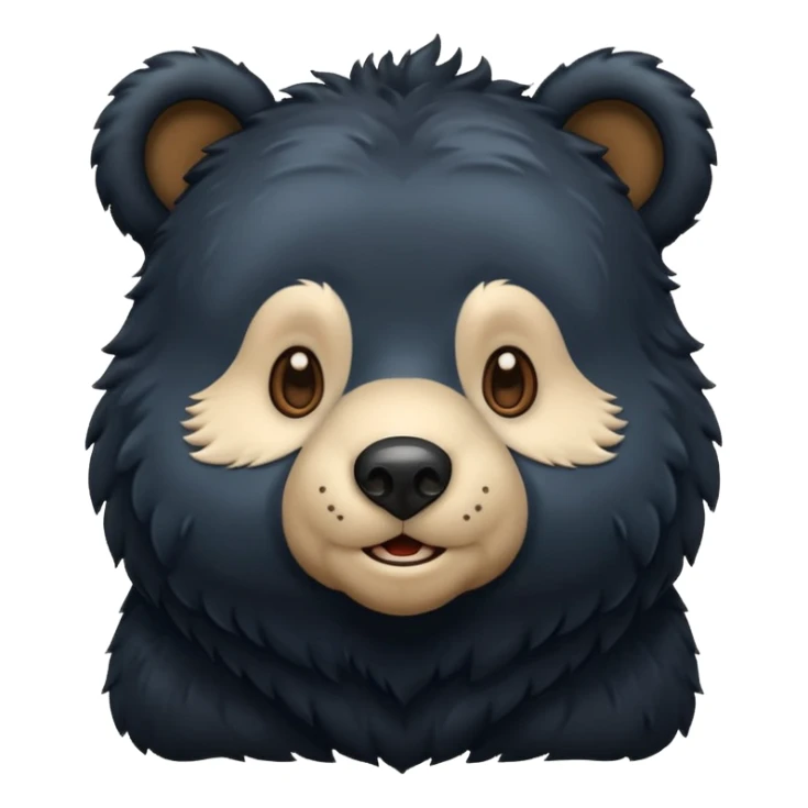 i wanna emoji head black bear for my bio sticker