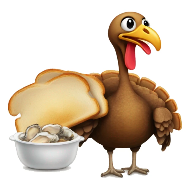 Turkey with Burnt toast and oyster sticker