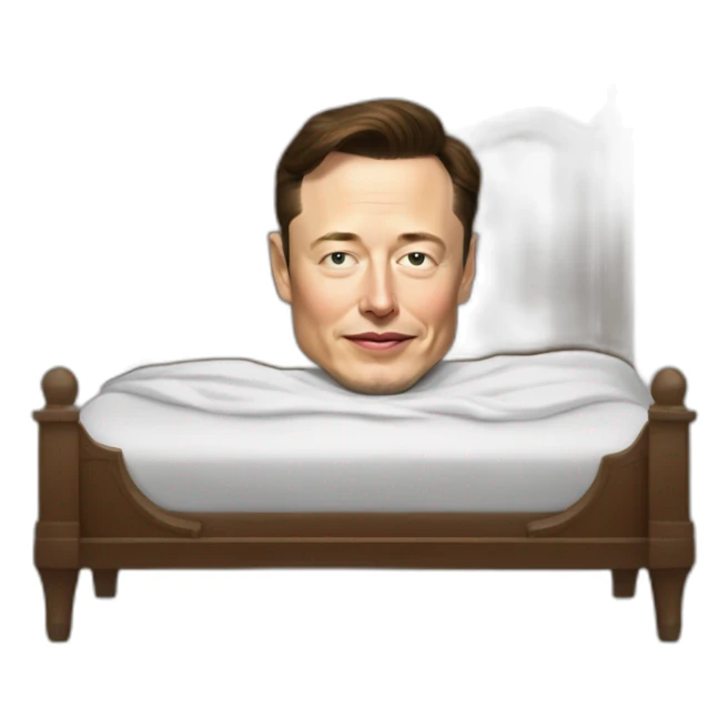 elon musk in his deathbed sticker