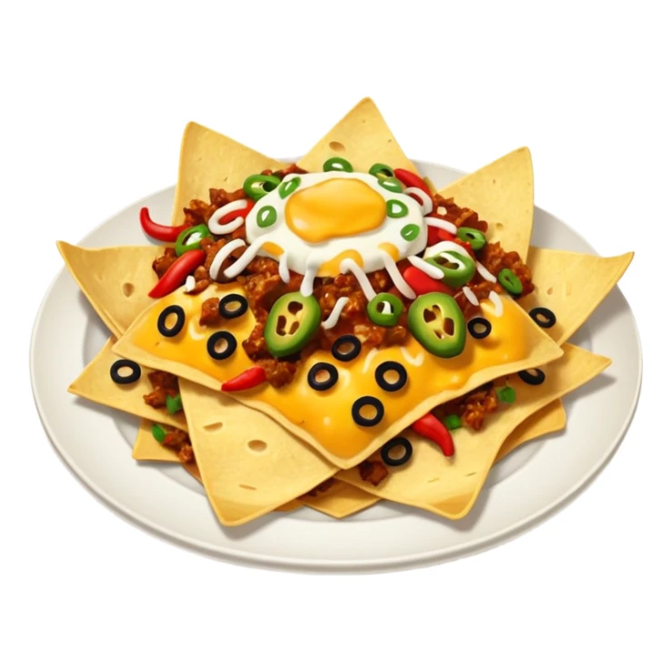 Plate of chilli beef nachos  sticker