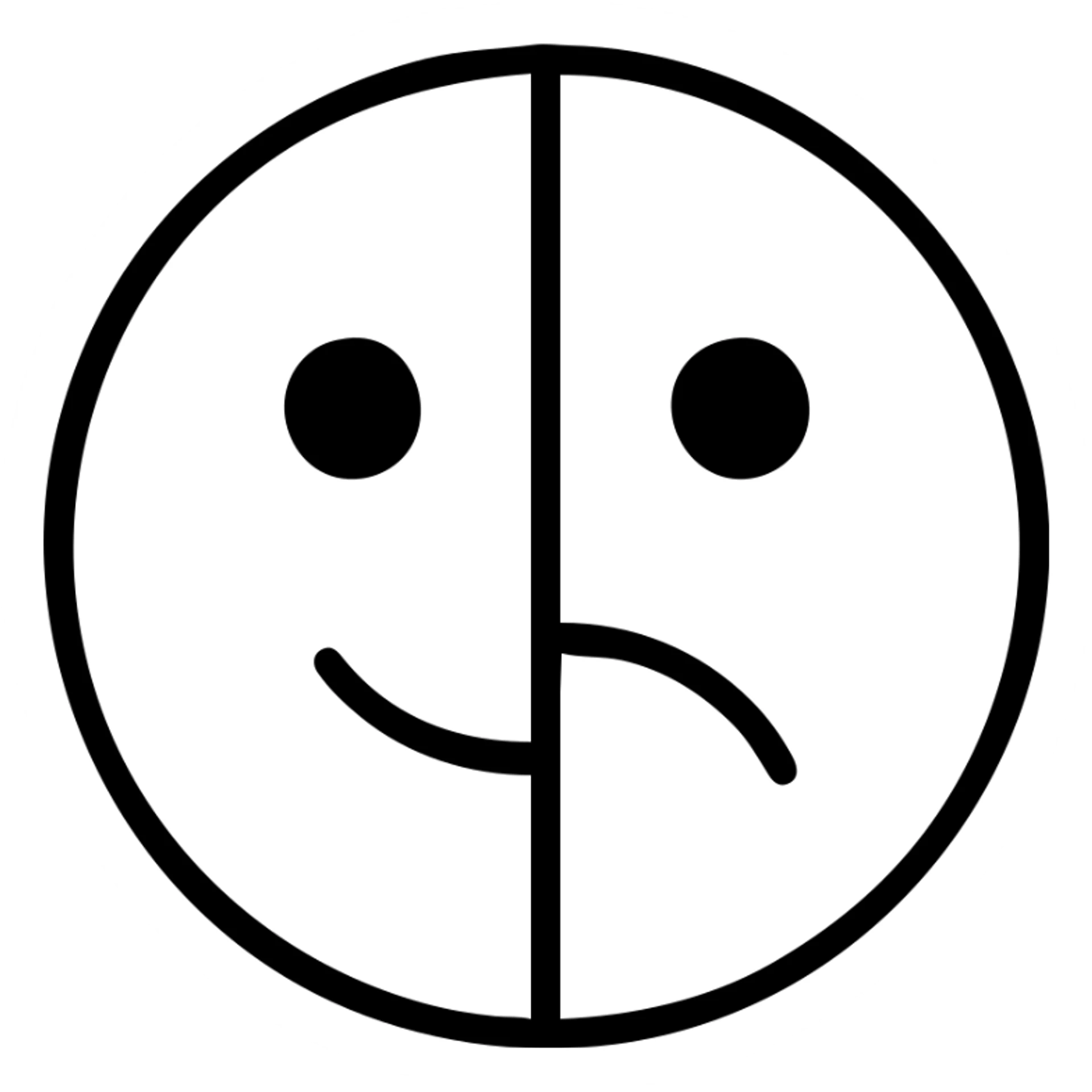 double face emoji with dark background sticker