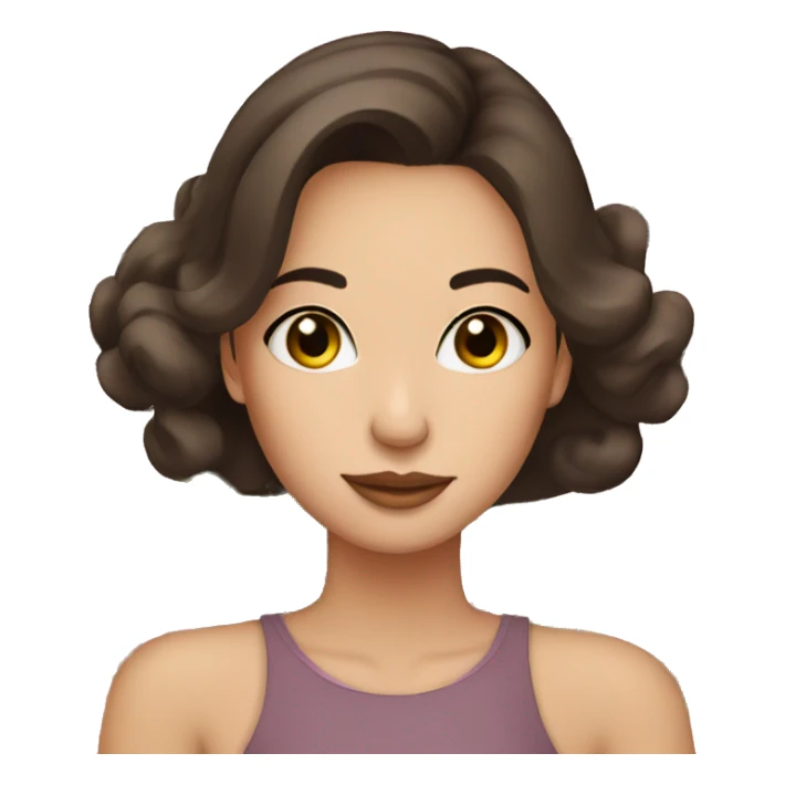 brunette beautiful girl smells  peonies sticker