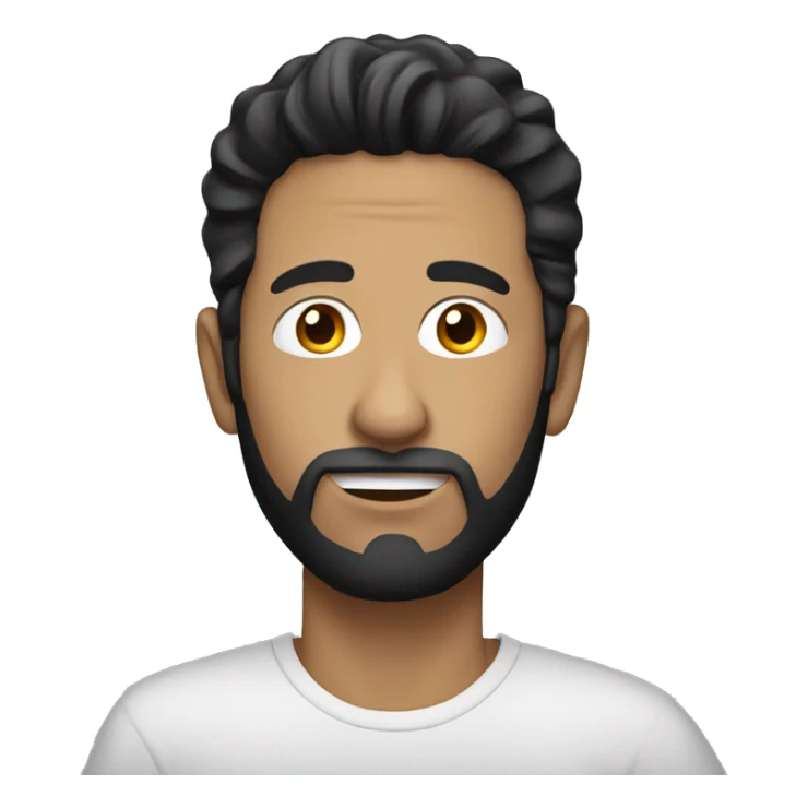 white man with black hair on his laptop sticker