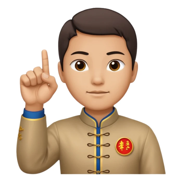 Traditional Chinese greeting gesture: right fist in left palm sticker