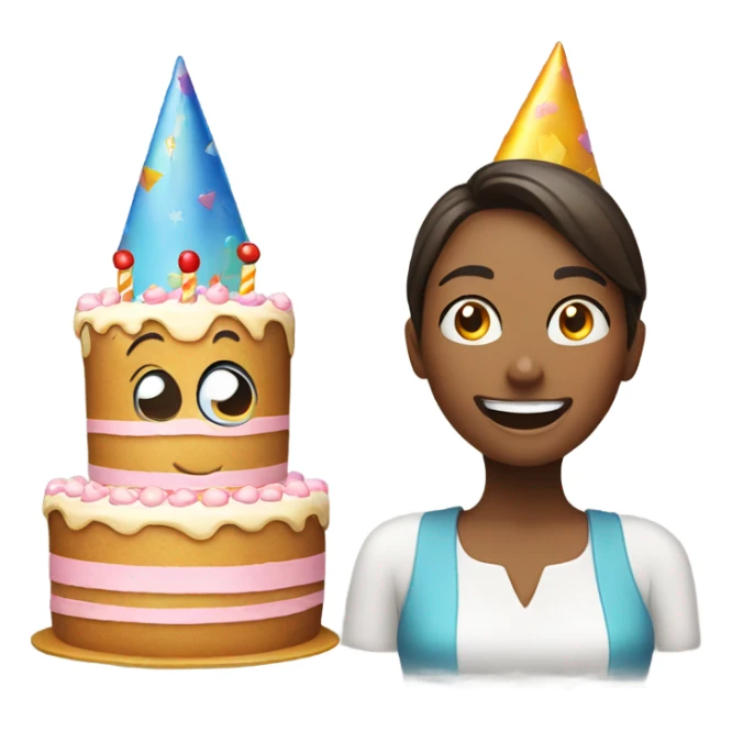 Happy birthday using my woman emoji  sticker