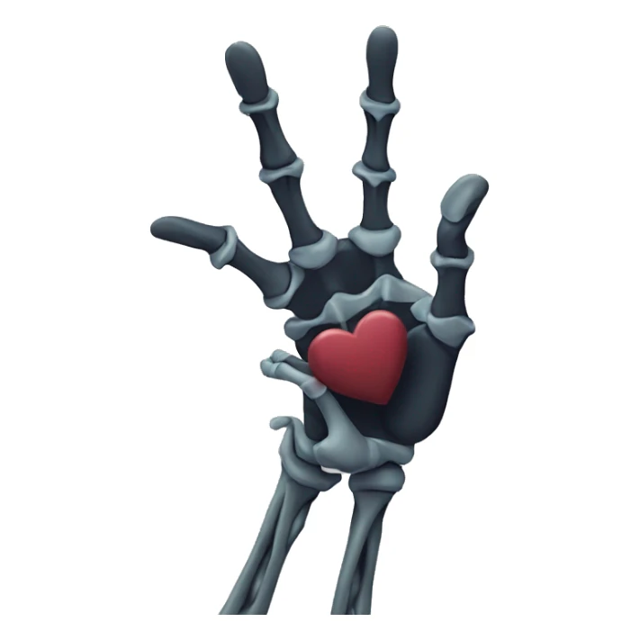 I love you in sign language with skeleton hand sticker