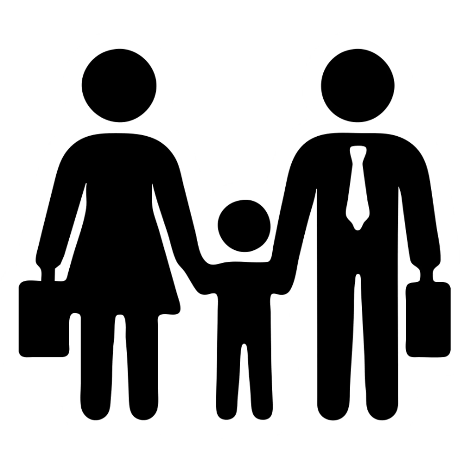 a pair of working parents sticker