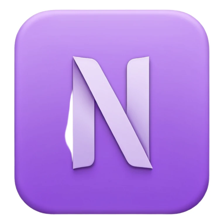 Netflix aesthetic "N" logo in pastel purple sticker